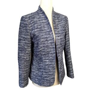 JCrew Factory Tweed Blazer Navy & White Size 2